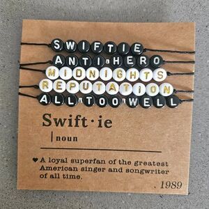 Taylor Swift Anti-Hero Friendship Bracelet Set of 5